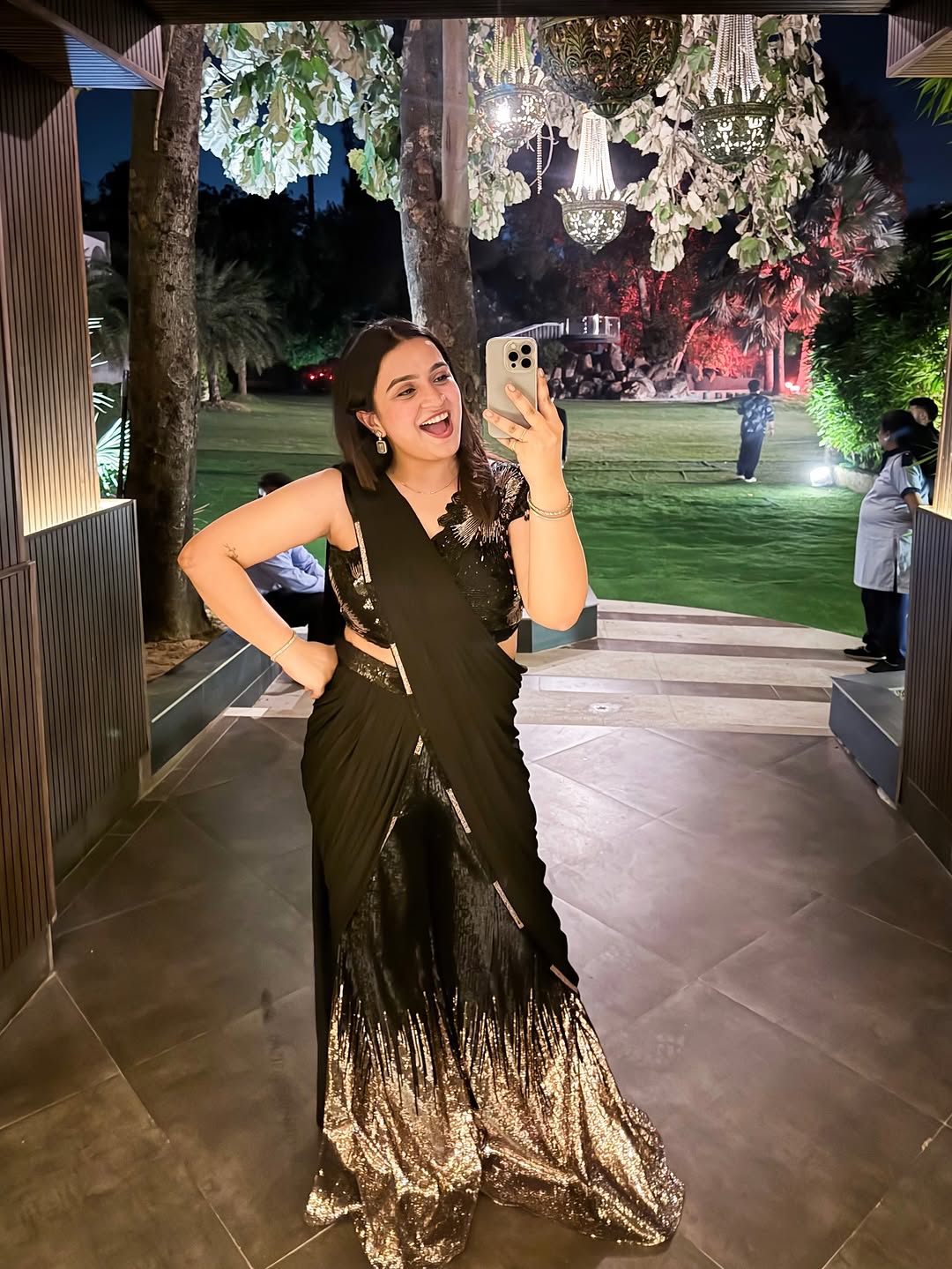 Midnight Glam Fusion Drape Saree (S-656 D-17)