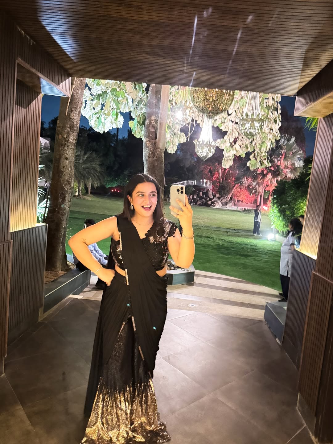 Midnight Glam Fusion Drape Saree (S-656 D-17) Secondary image