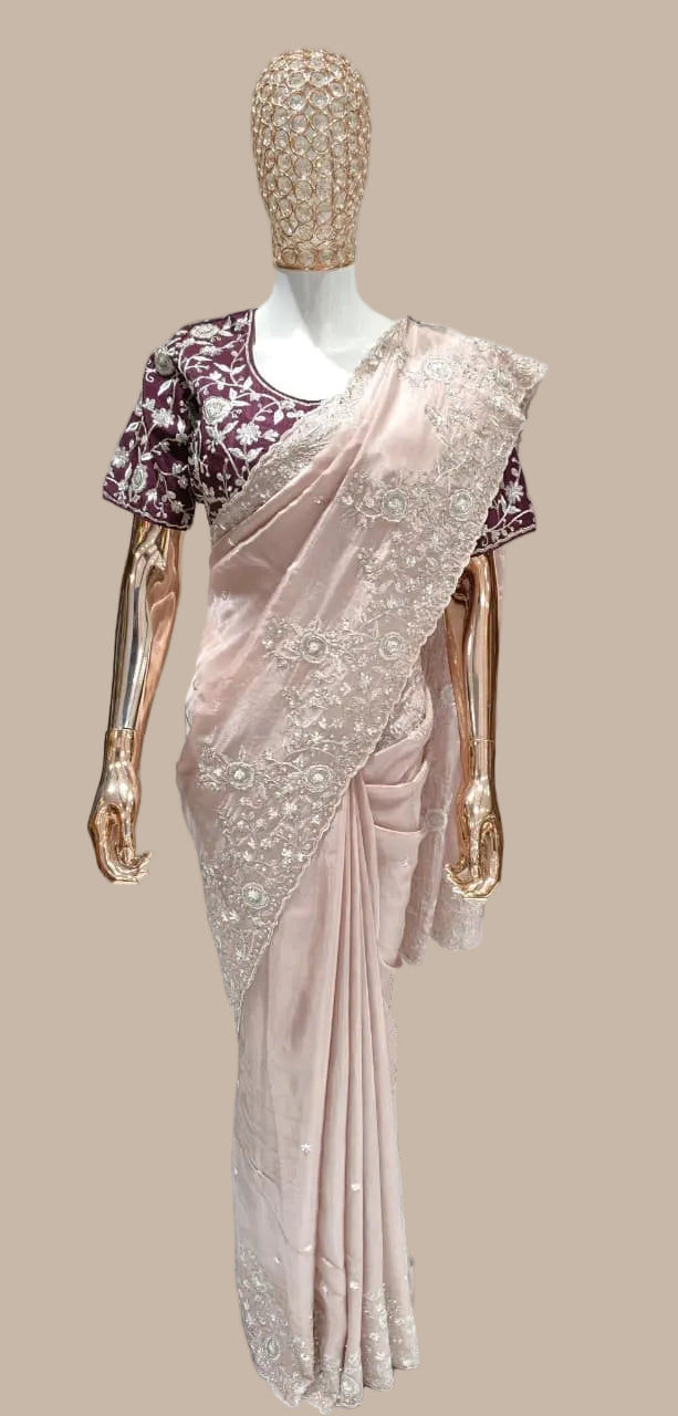 Mauve Radiance Organza Saree (5615 GS-11) Secondary image