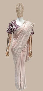 Mauve Radiance Organza Saree (5615 GS-11)