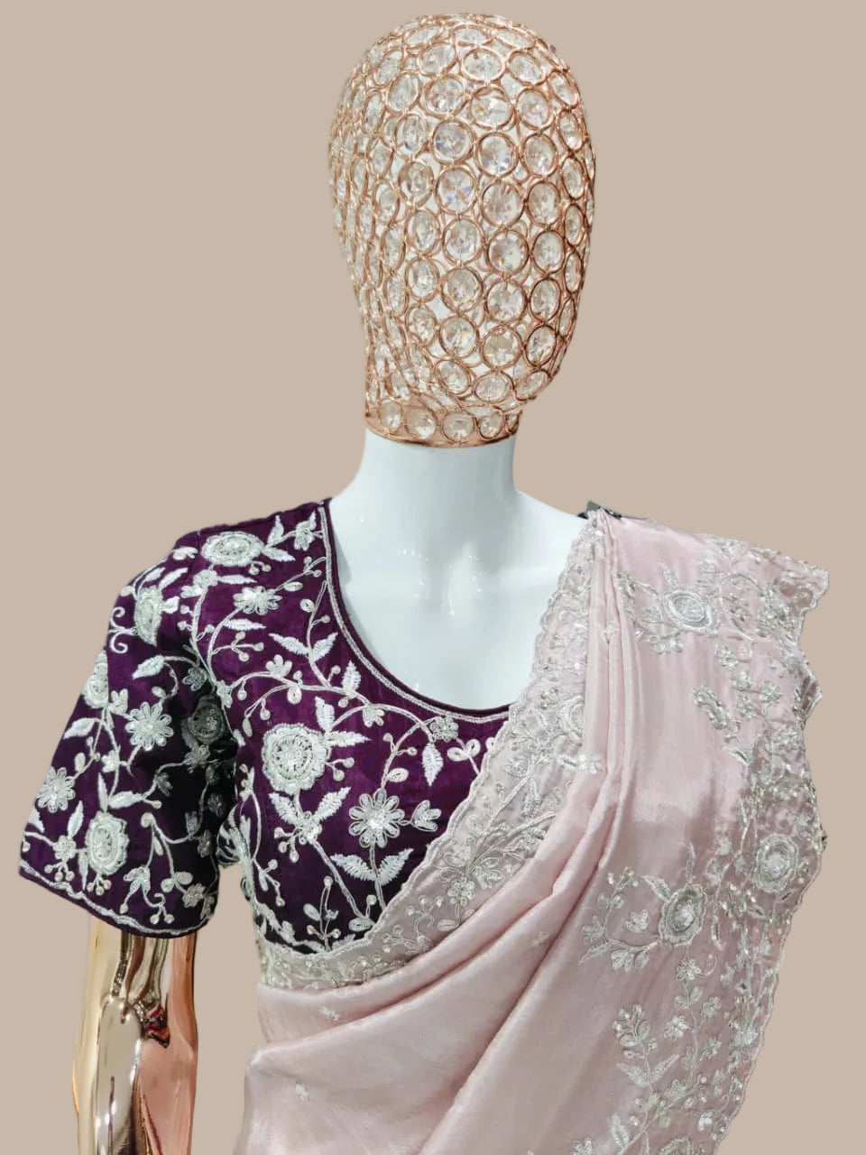 Mauve Radiance Organza Saree (5615 GS-11)