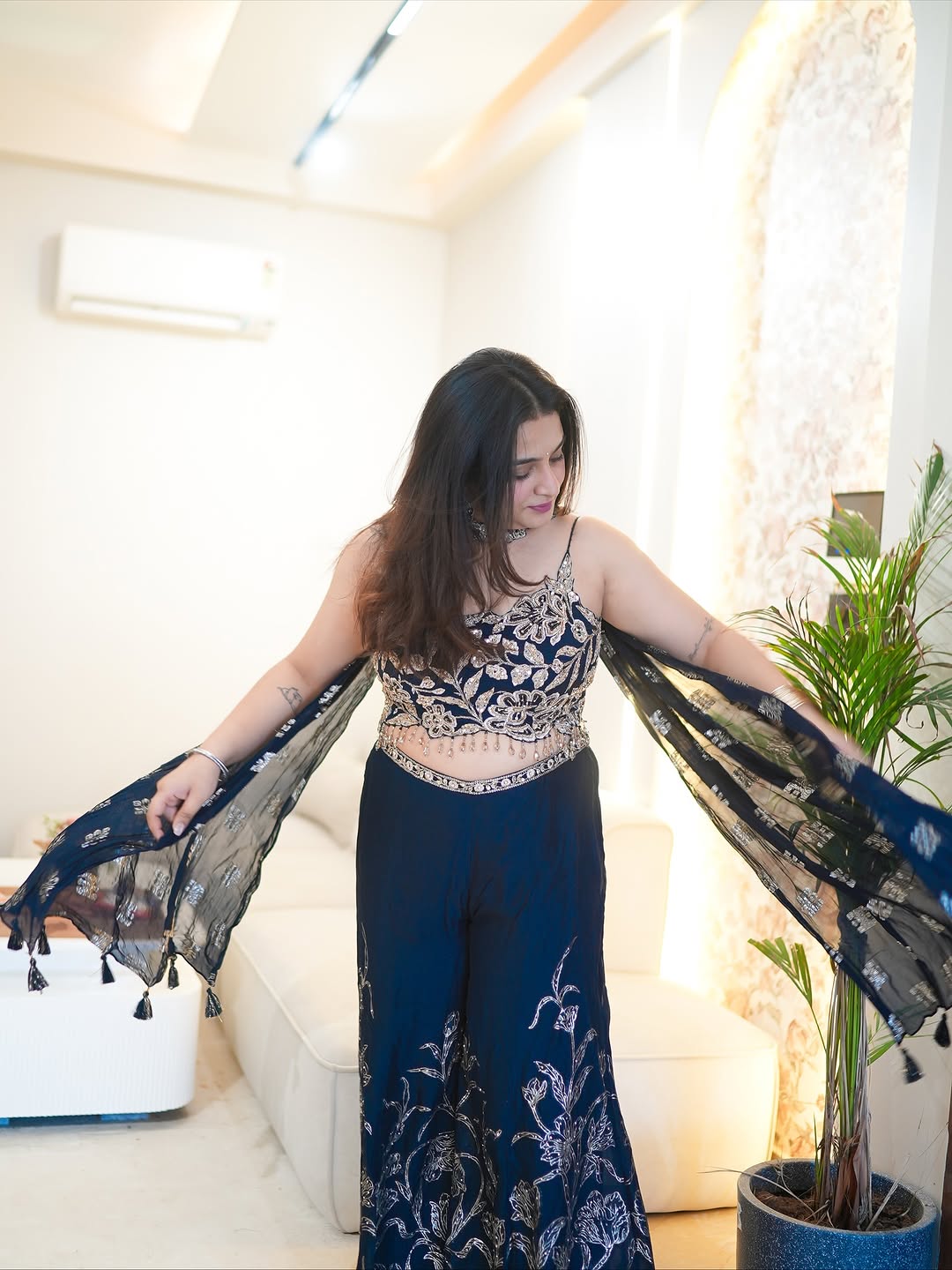 Starlit Indigo Co-ord Set (PARI M-24) Secondary image