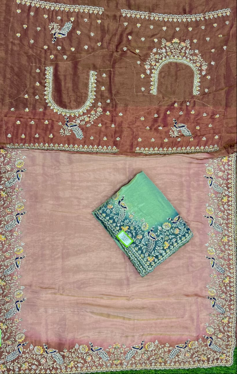 Vintage Flora Silk Saree (5737 GS-11)
