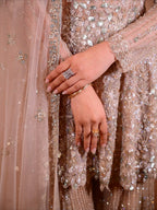 The Luxury Shimmering Peplum Sharara Wore by "Sapna Choudhary"