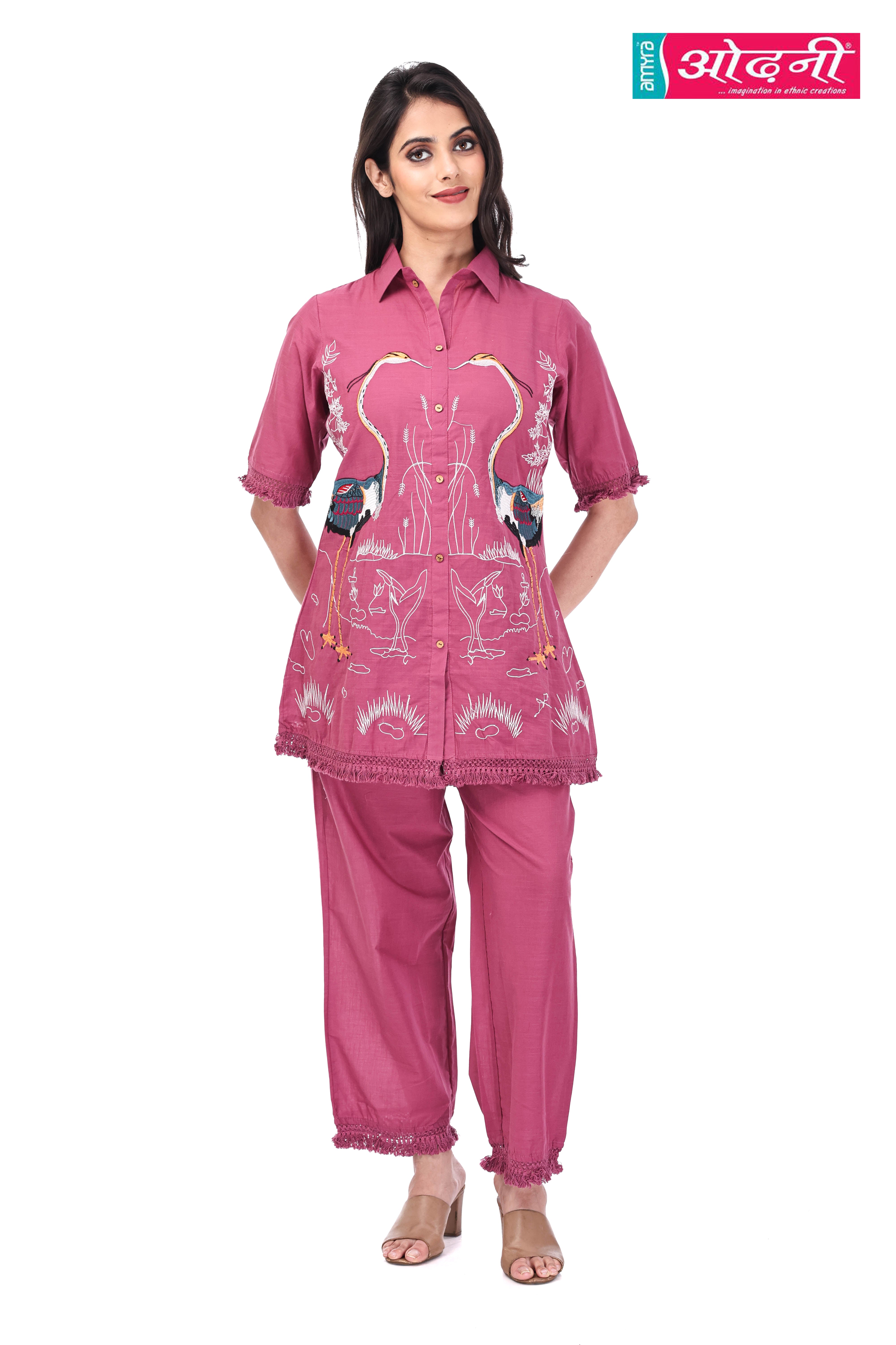 Mauve Heron Kurti Set (3870 R-75) Main image