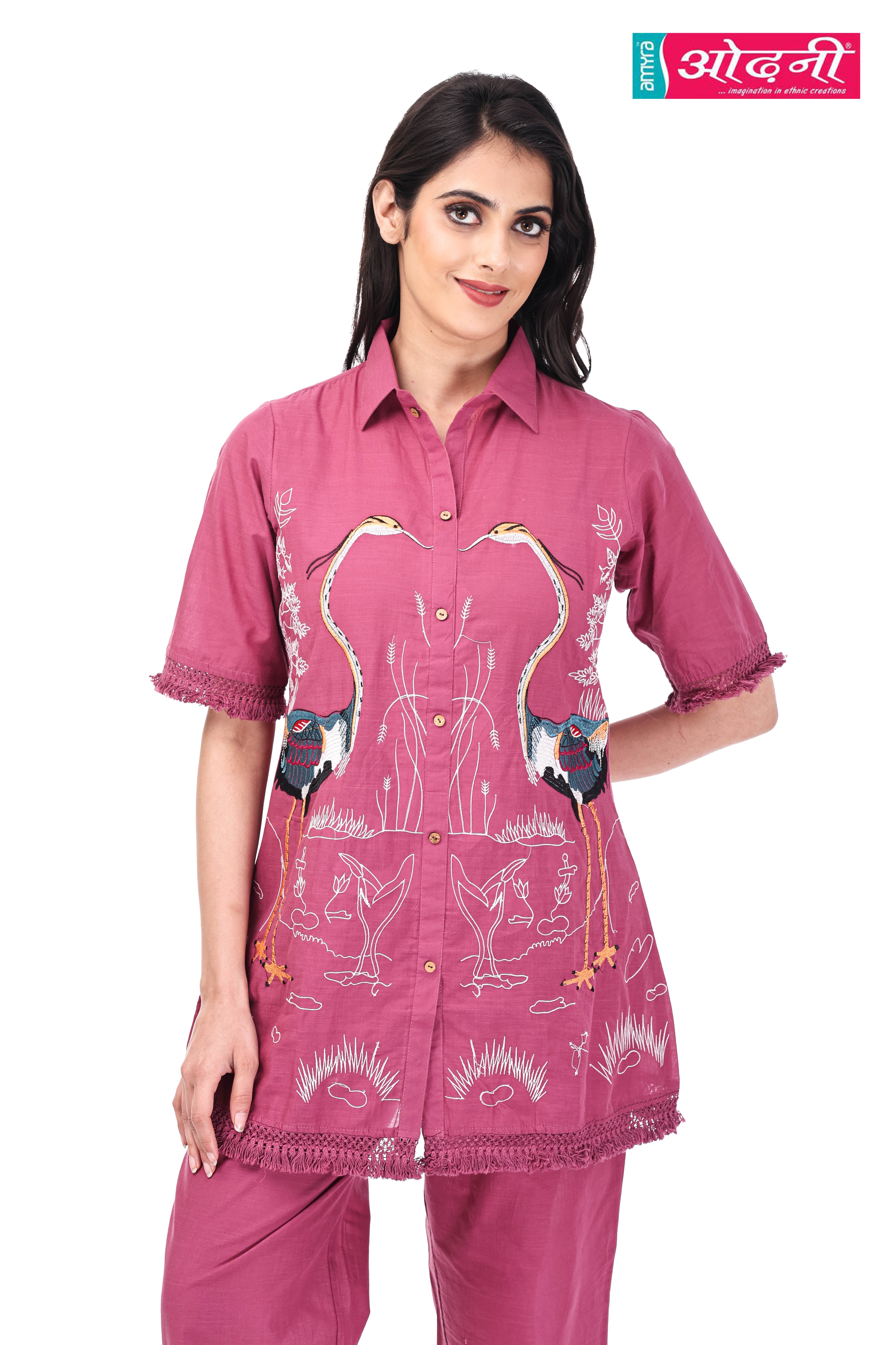 Mauve Heron Kurti Set (3870 R-75)
