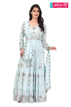 Frost Blossom Anarkali Set (1838 GS-151)
