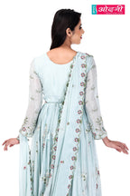Frost Blossom Anarkali Set (1838 GS-151)