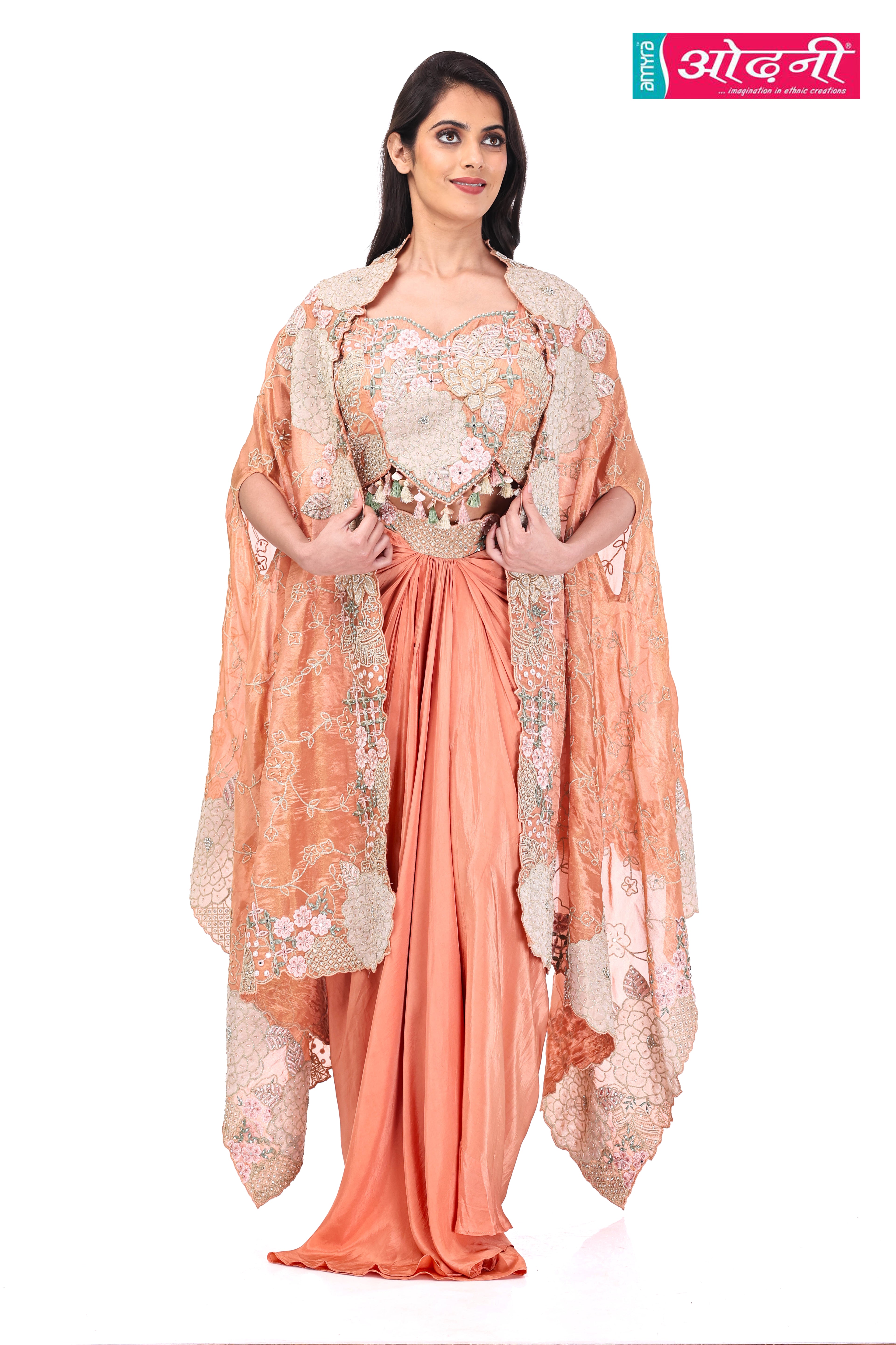 Amber Bloom Drape Set (MV-1023 GS-73)