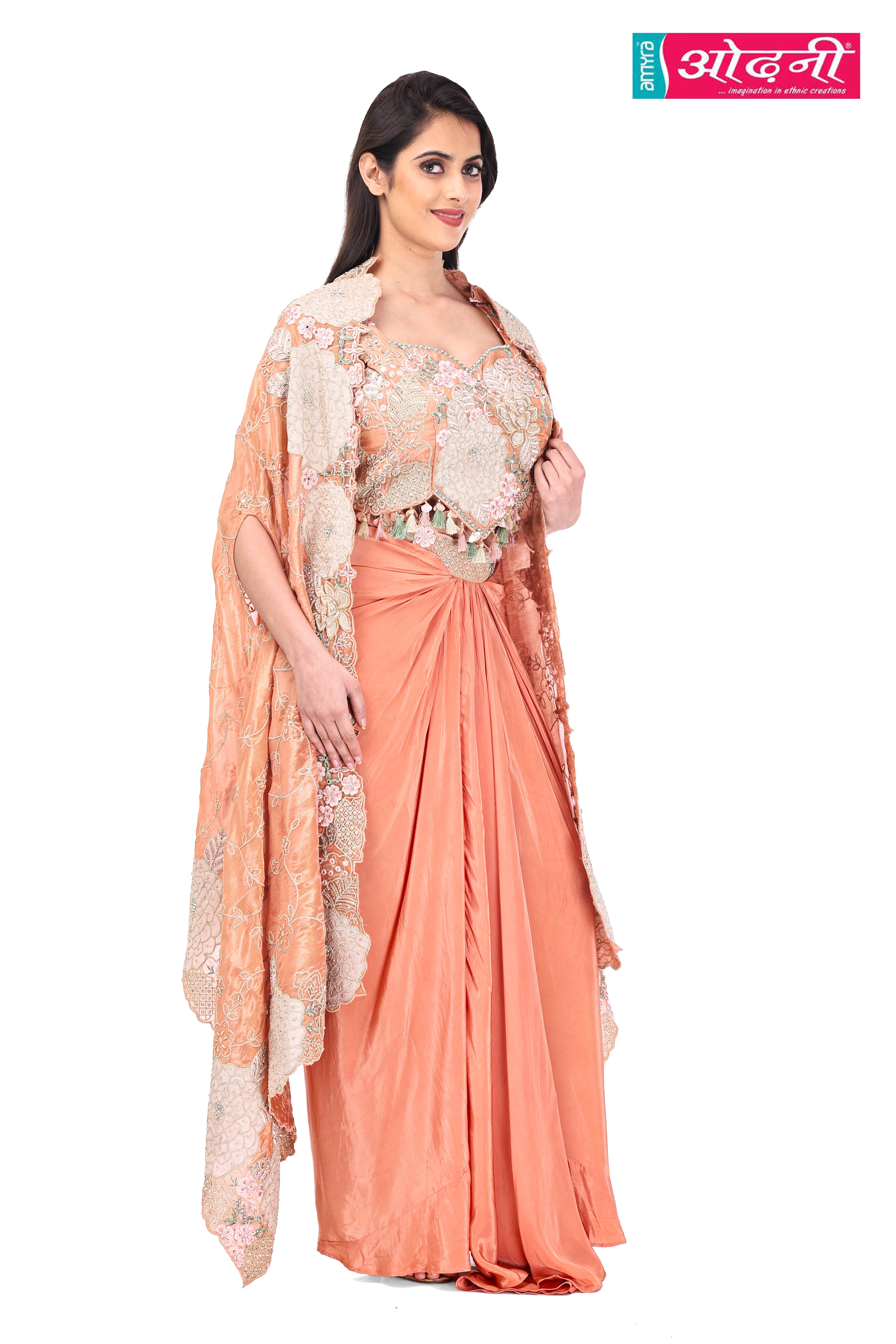 Amber Bloom Drape Set (MV-1023 GS-73)
