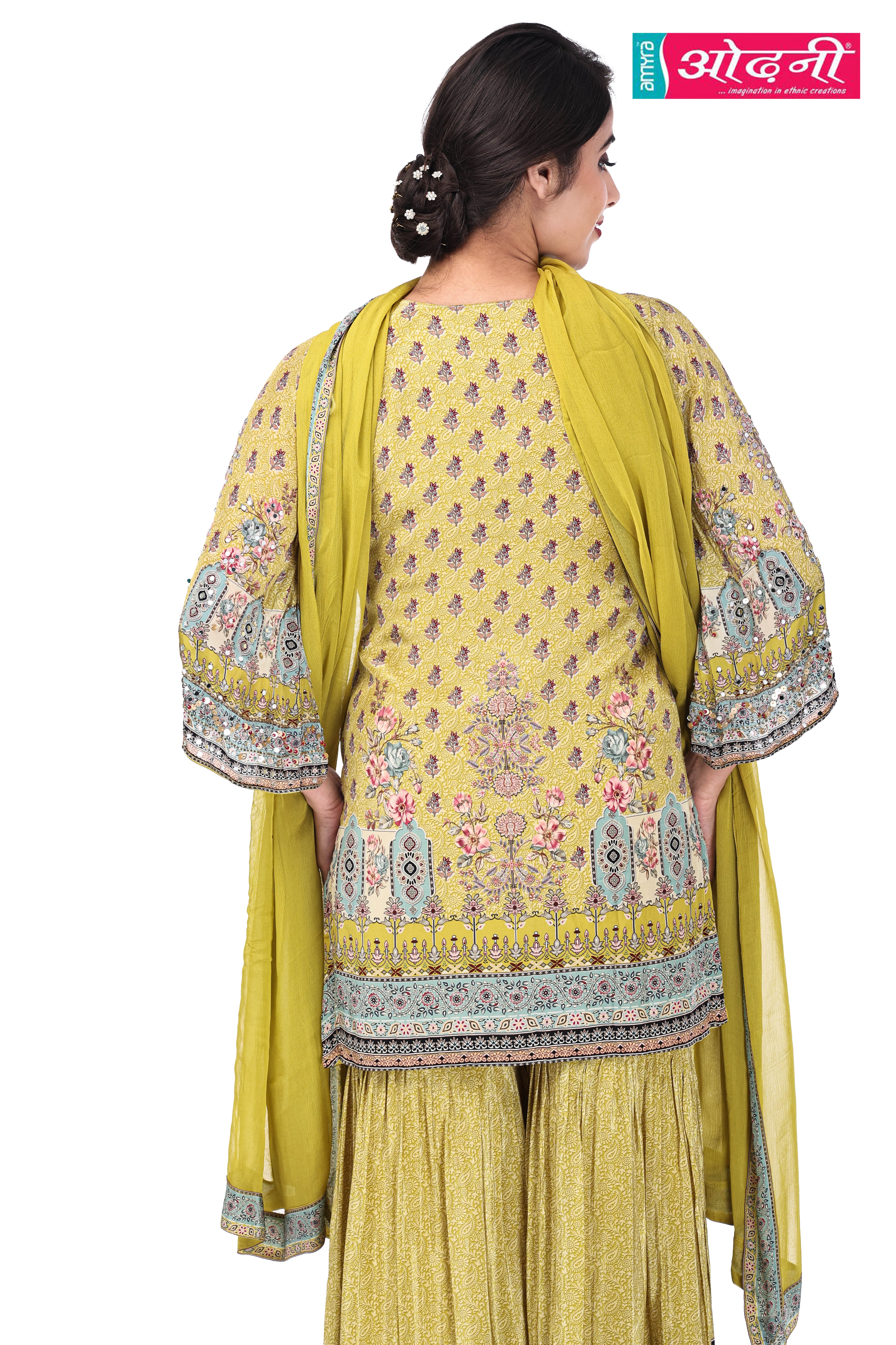 Golden Meadow" Sharara Set 3244 M-35