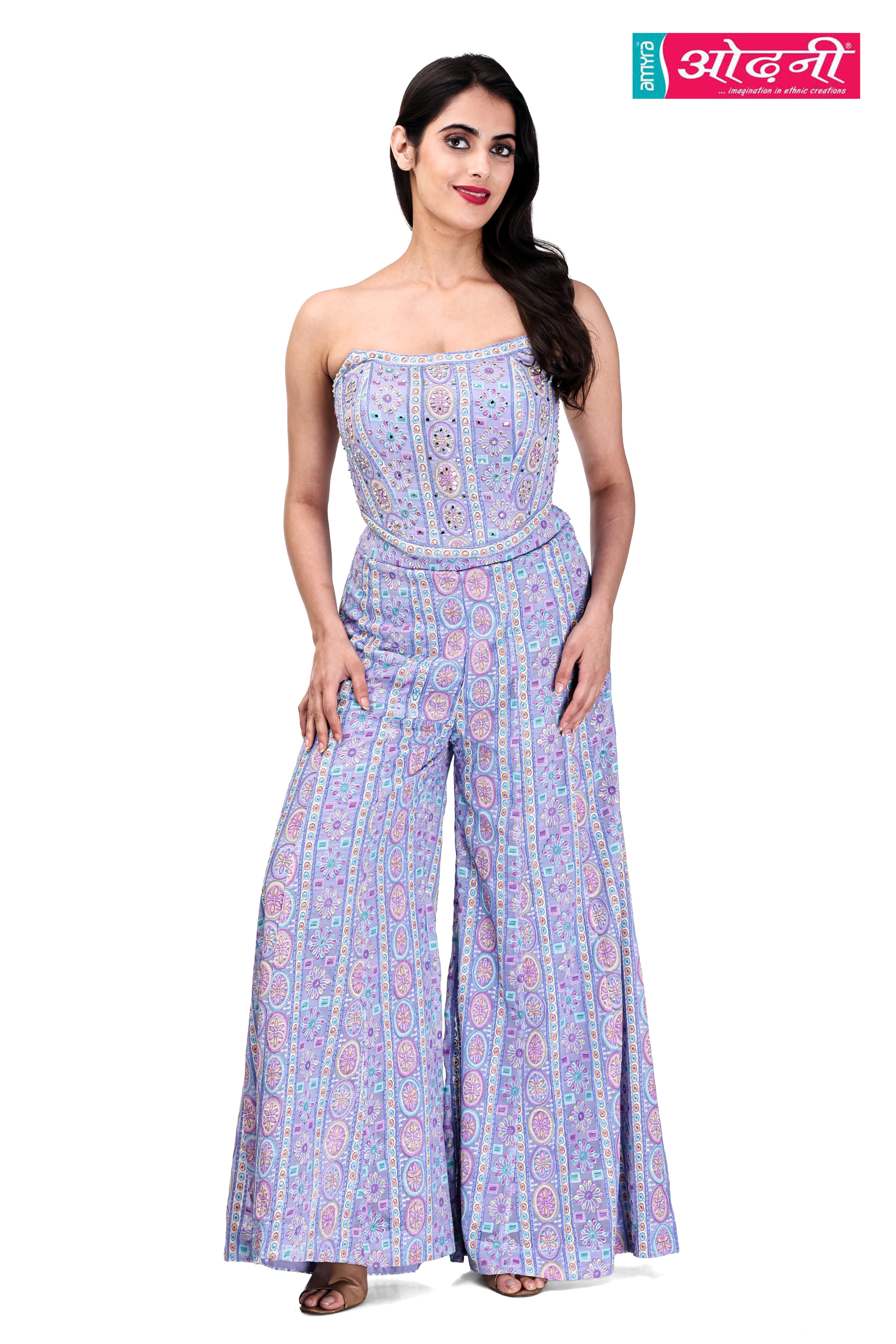 Lilac Lattice Co-ord Set (JM-3031 M-33)