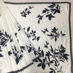 White Blossom Satin Saree (586 GS-11)