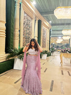 The Sparkling Lilac Mermaid Lehenga (LGN-308 D-42)