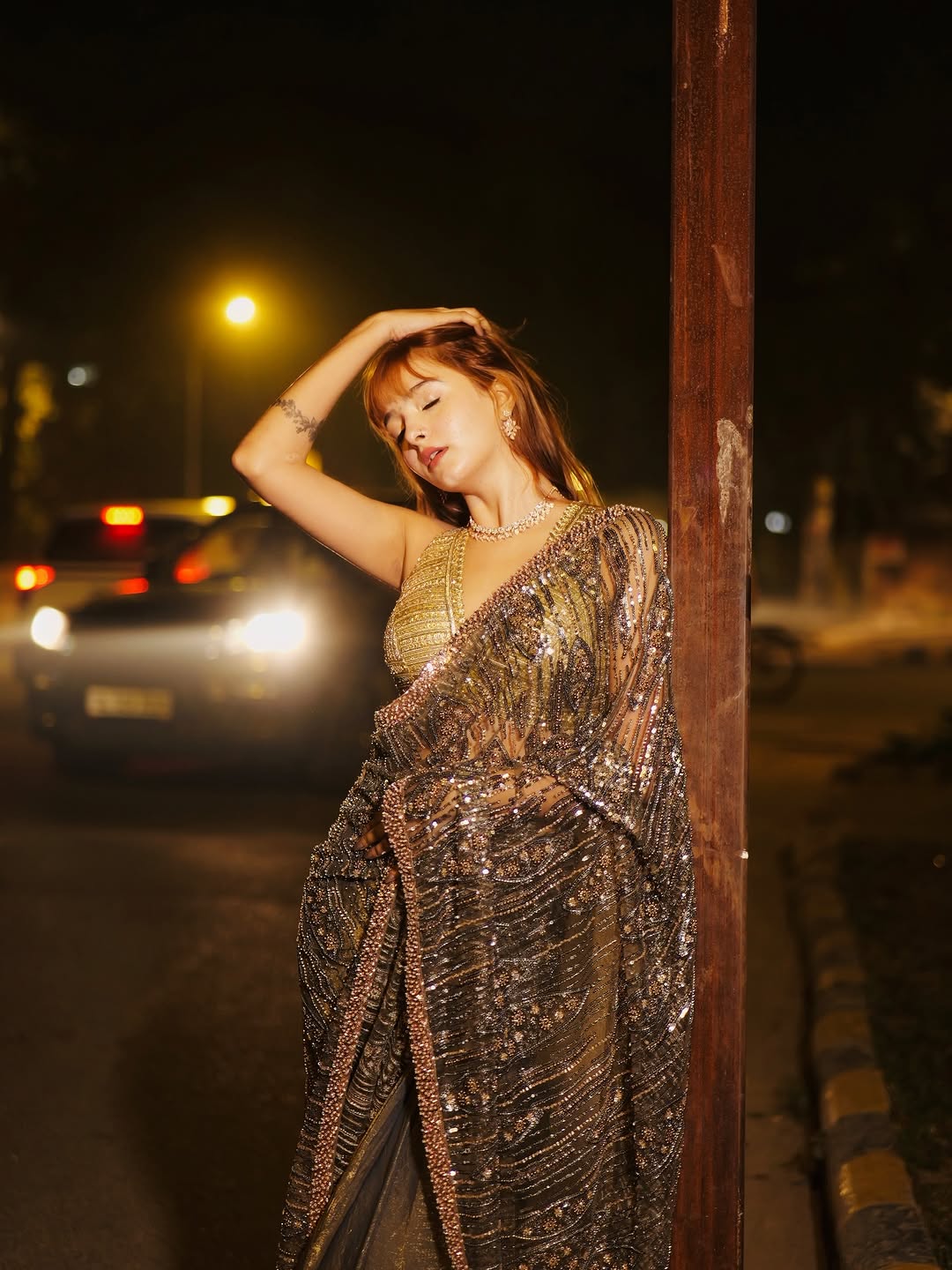 The Twilight Sequin Drape Saree (1057 GS-80)