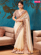 Ivory Elegance Embellished Saree (1041 B-181)