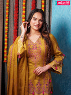Tuscan Gold Sharara Suit ( MORNI M-91)