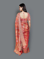 Bridal Red & Gold Brocade Saree (5931 B-129)