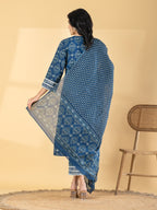 Cotton Silk Suit with Gota Patti Accents