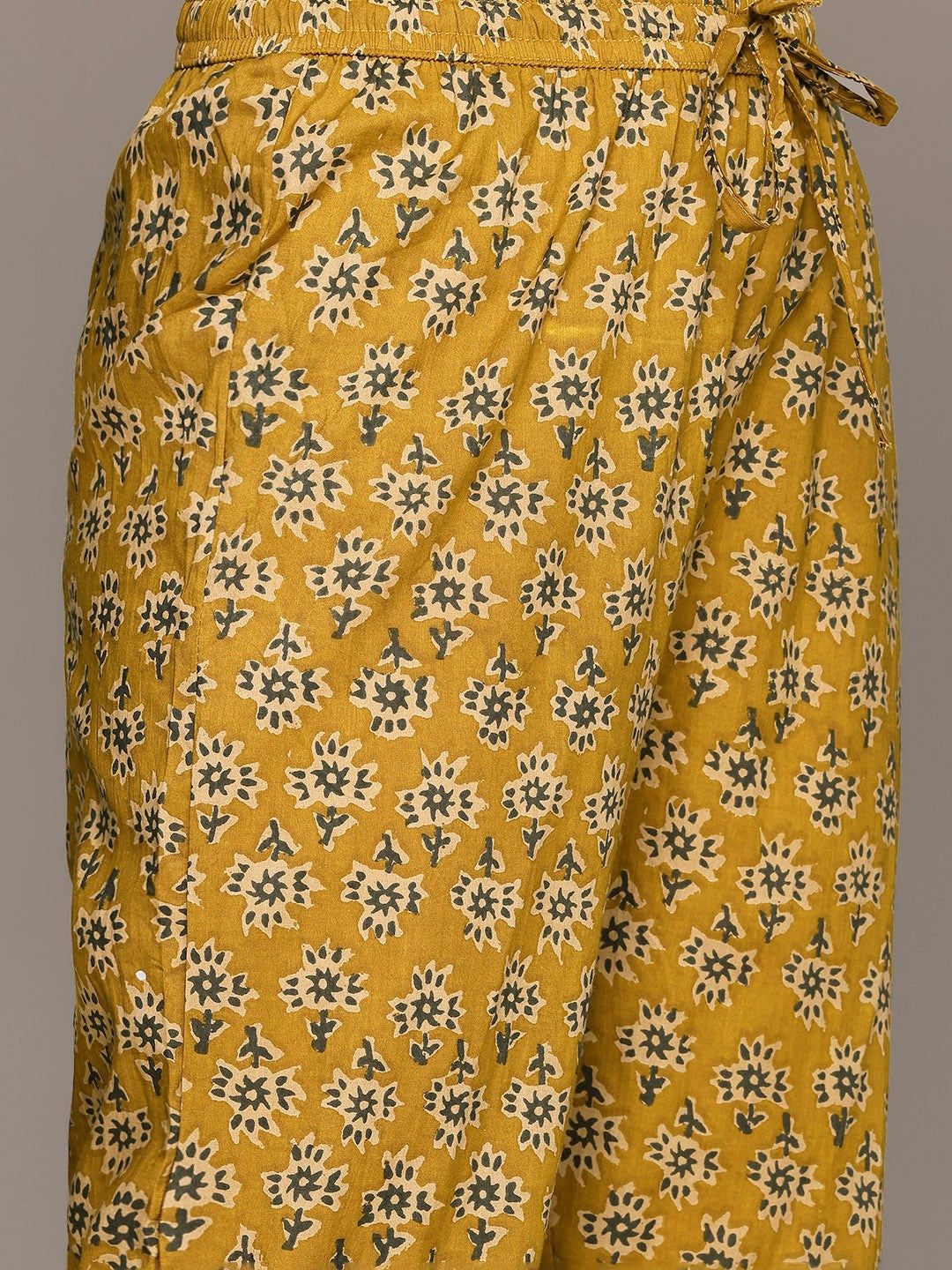 Golden Kalamkari Heritage Suit Set