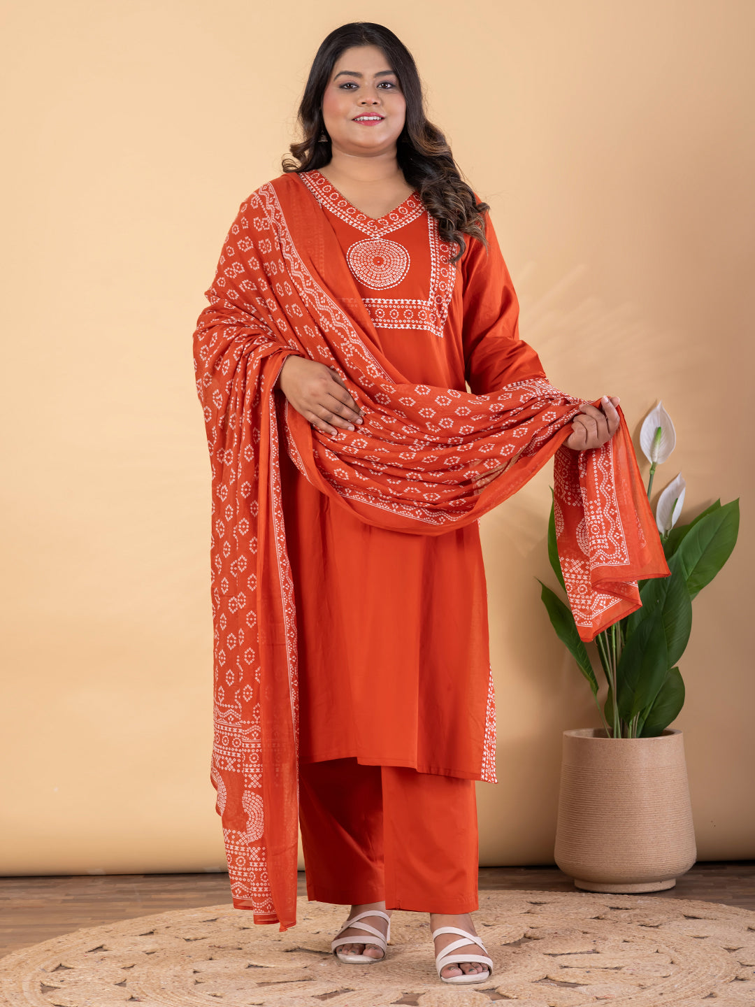 Bandhej Bloom Kurta Set