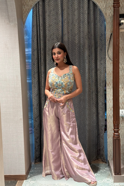 Nude Lavender Indo-Western with Intricate Embroidery (MV-1042 GS-73)