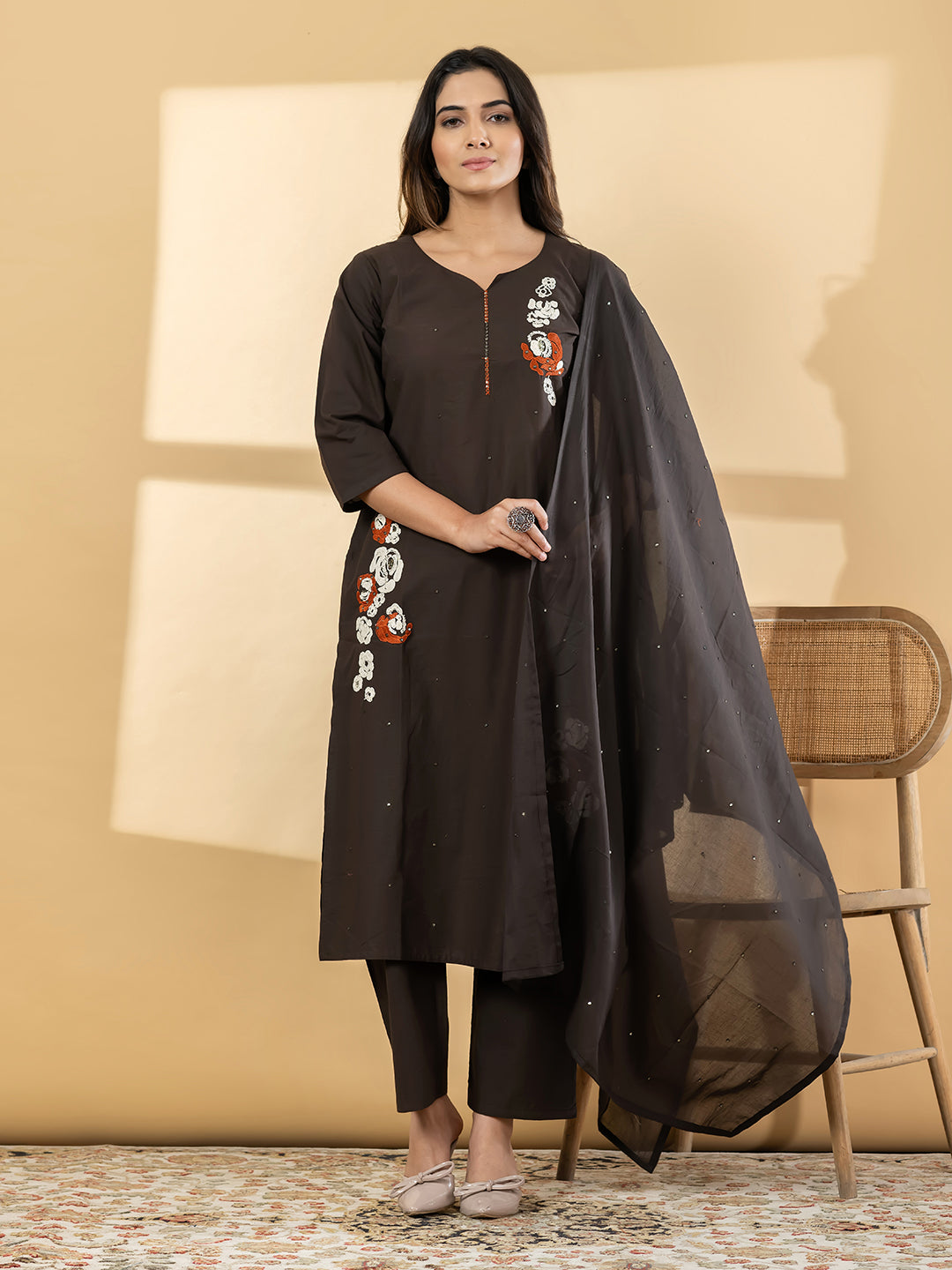 Chanderi Silk Suit Set