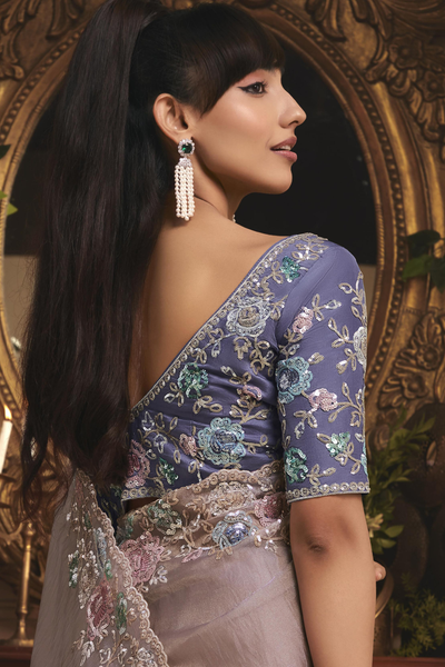 The 'Muted Meadow' Saree (5491 GS-98)