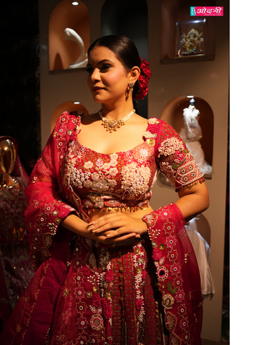 Crimson Red Empress Bridal Lehenga( 5124-B D-17)