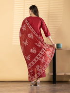 Maroon Meadow Hand-Block Set