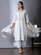 Ivory Chikankari Grace Kurta Set