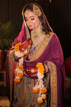 Red Chilly and Gold Heavily Embroidered Sharara Suit (KJ-3156 D-45)