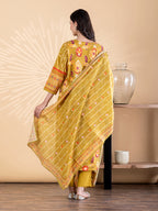 Mustard Bandhej Radiance Set