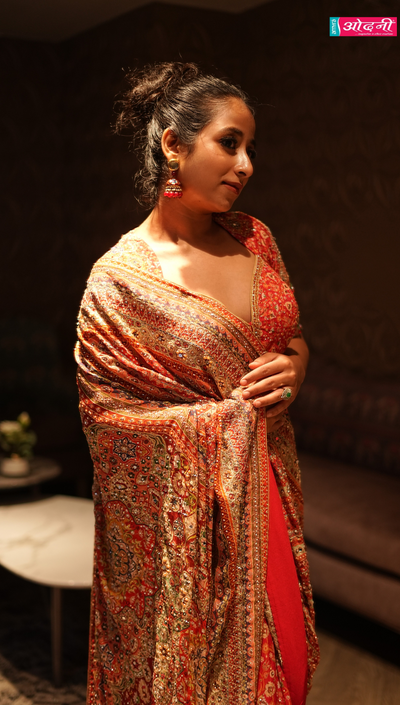 Tuscan Sunset Luxury Saree