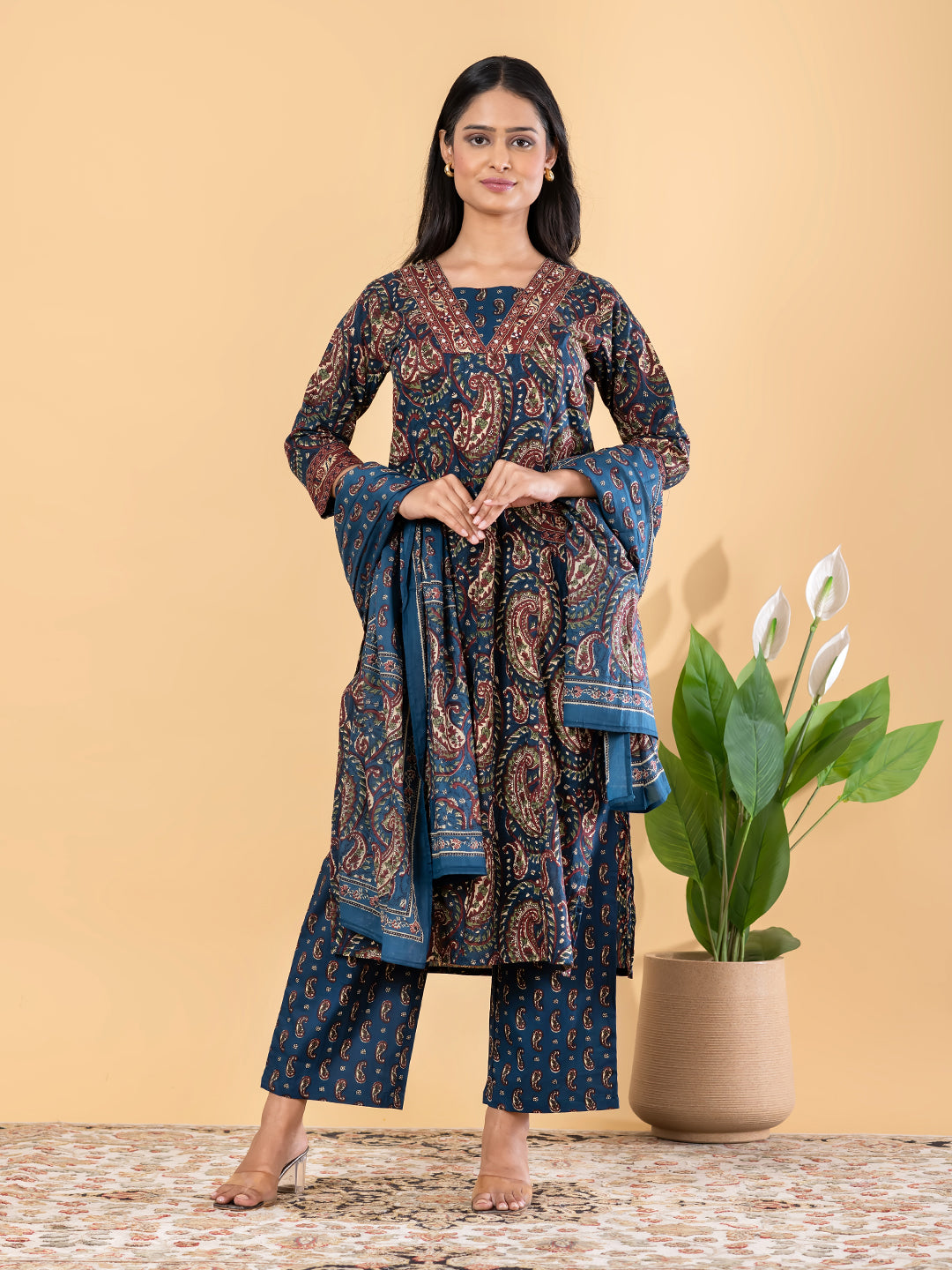 Printed Cotton Suit Set