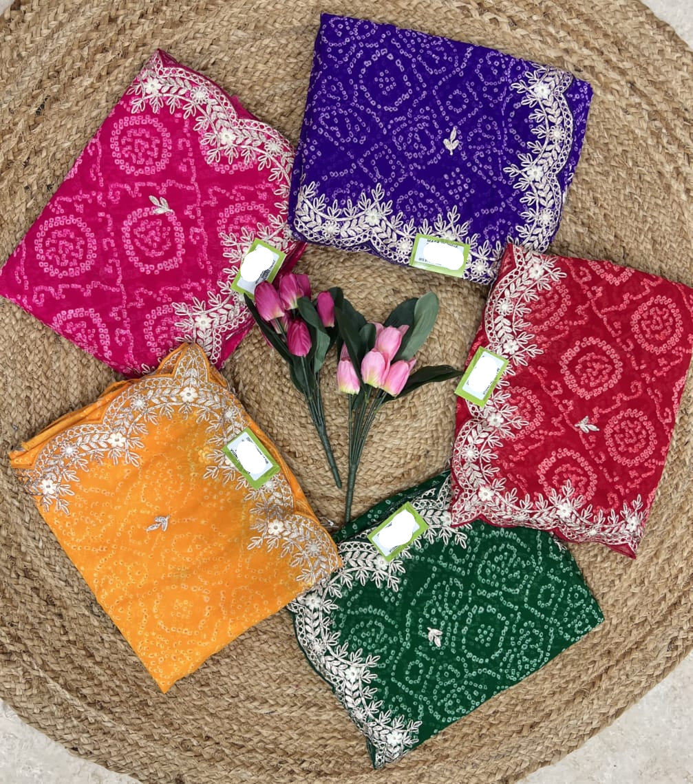 Bandhani Bliss Georgette Saree (628 GS-11)