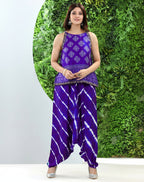 Bandhani Print Kurti with Leheriya Dhoti Pants