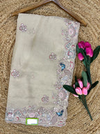 Gilded Petal Chiffon Saree (681 GS-11)