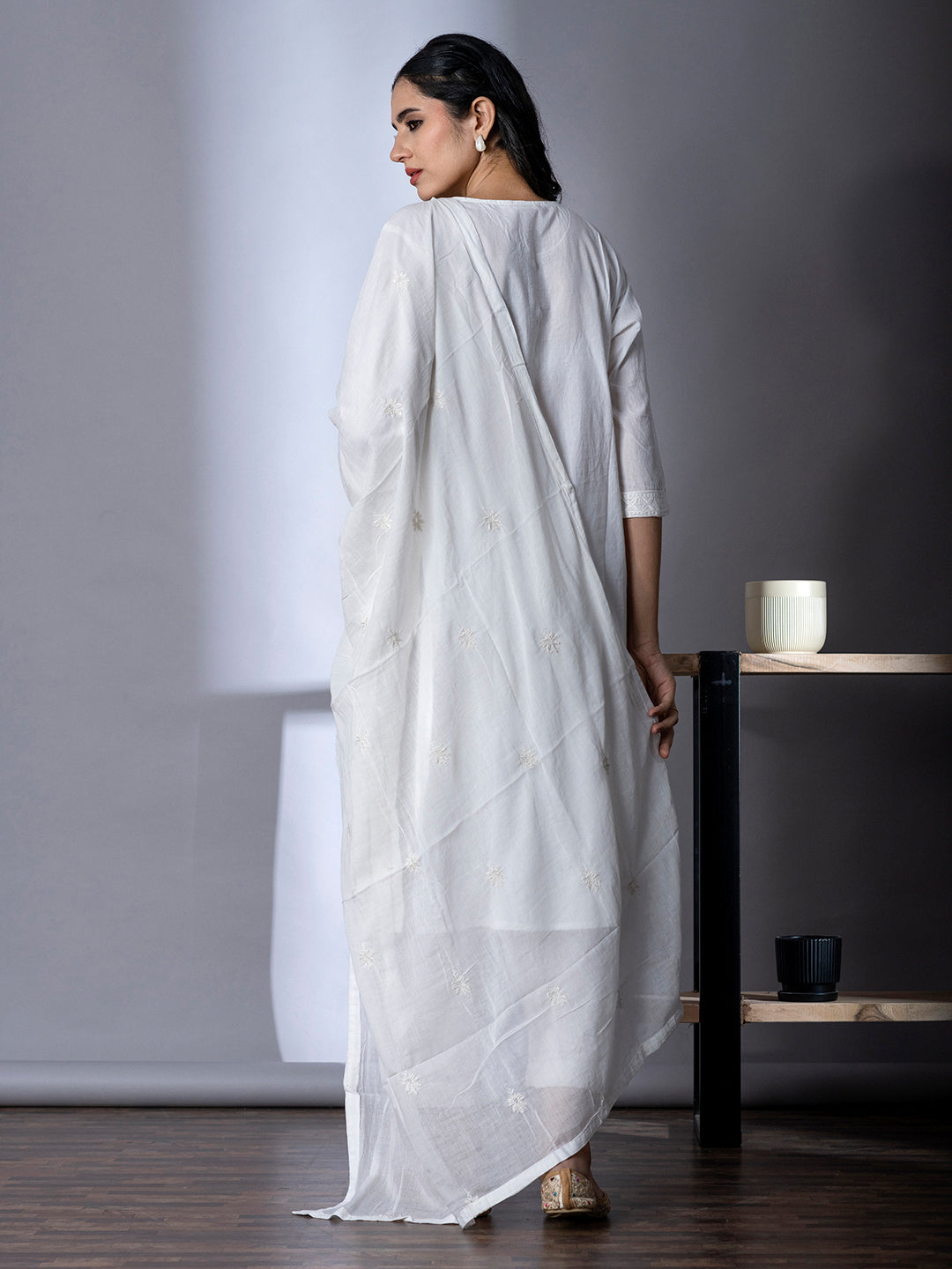 Ivory Chikankari Grace Kurta Set
