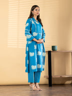 Printed Cotton Silk Suit
