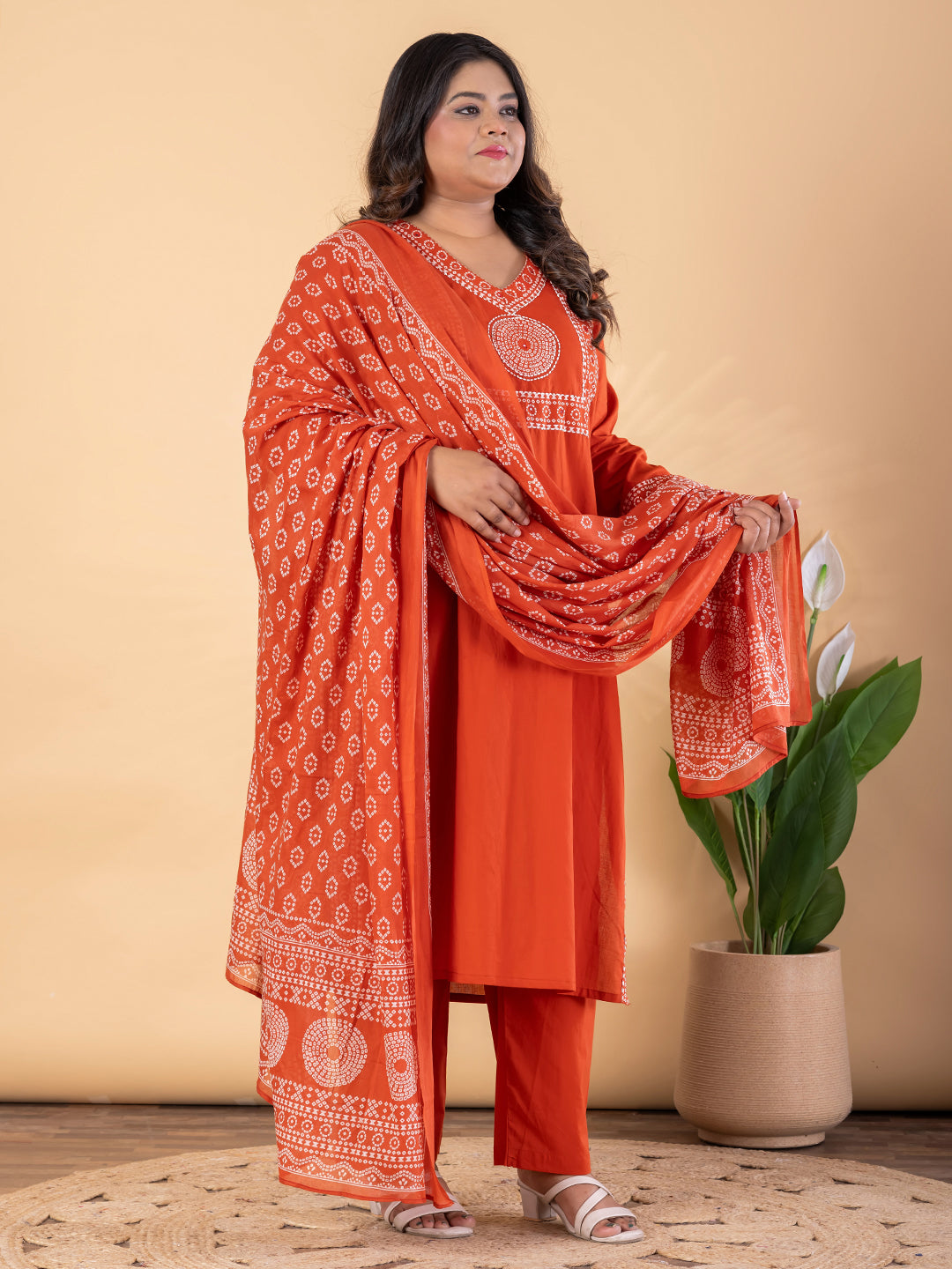 Bandhej Bloom Kurta Set