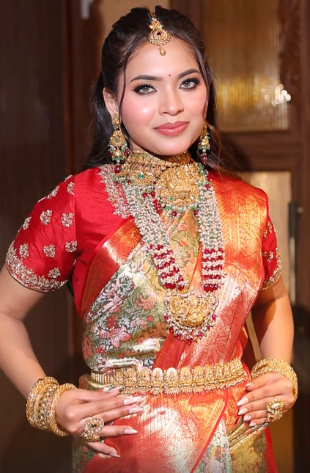 Aashna Crimson Silk Saree (SNJC AP-24)