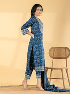 Cotton Silk Suit with Gota Patti Accents