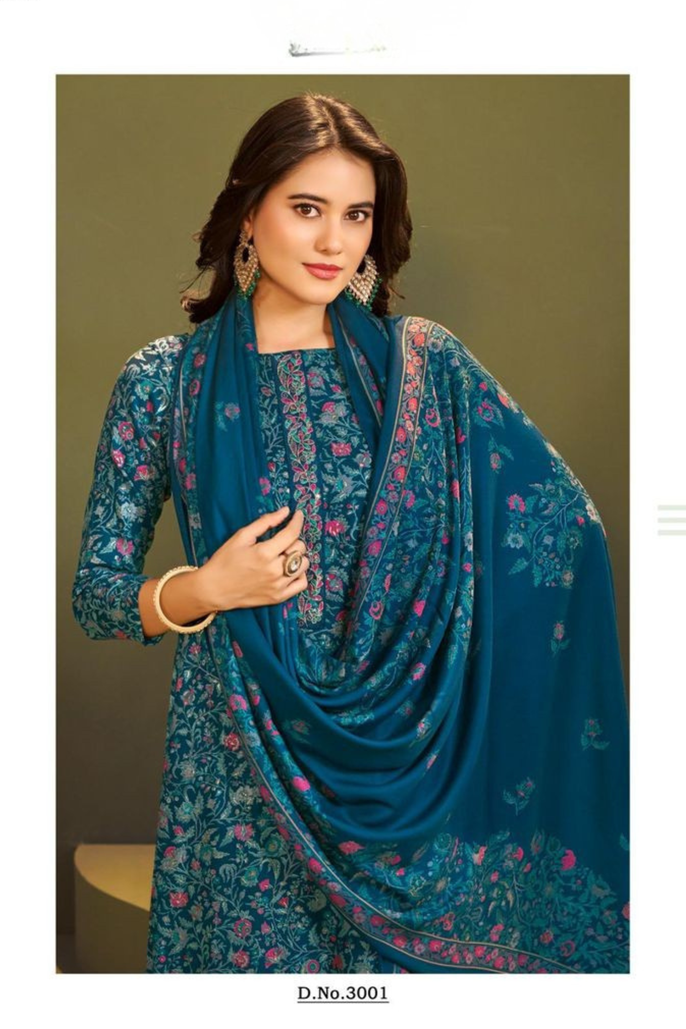 SUNRISE 'Safar Winter' Collection: Viscose Pashmina Suits (D-39)