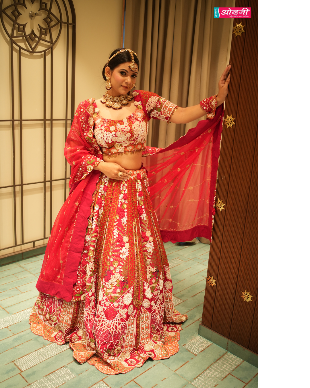 Crimson Red Empress Bridal Lehenga( 5124-B D-17) Secondary image