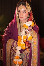 Red Chilly and Gold Heavily Embroidered Sharara Suit (KJ-3156 D-45)