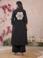 Midnight Bloom A-Line Kurta Set