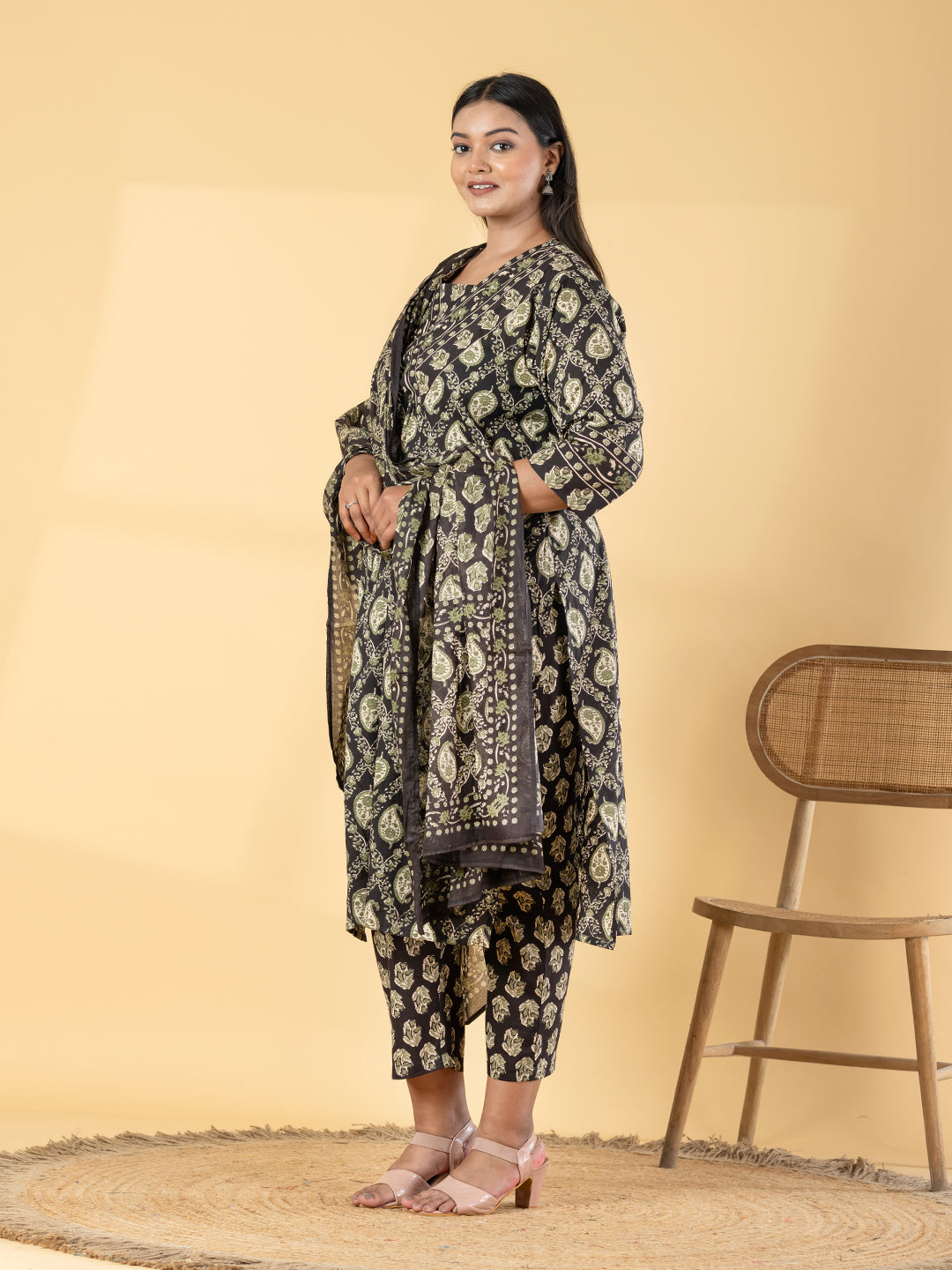 Paisley and floral block prints Kurti
