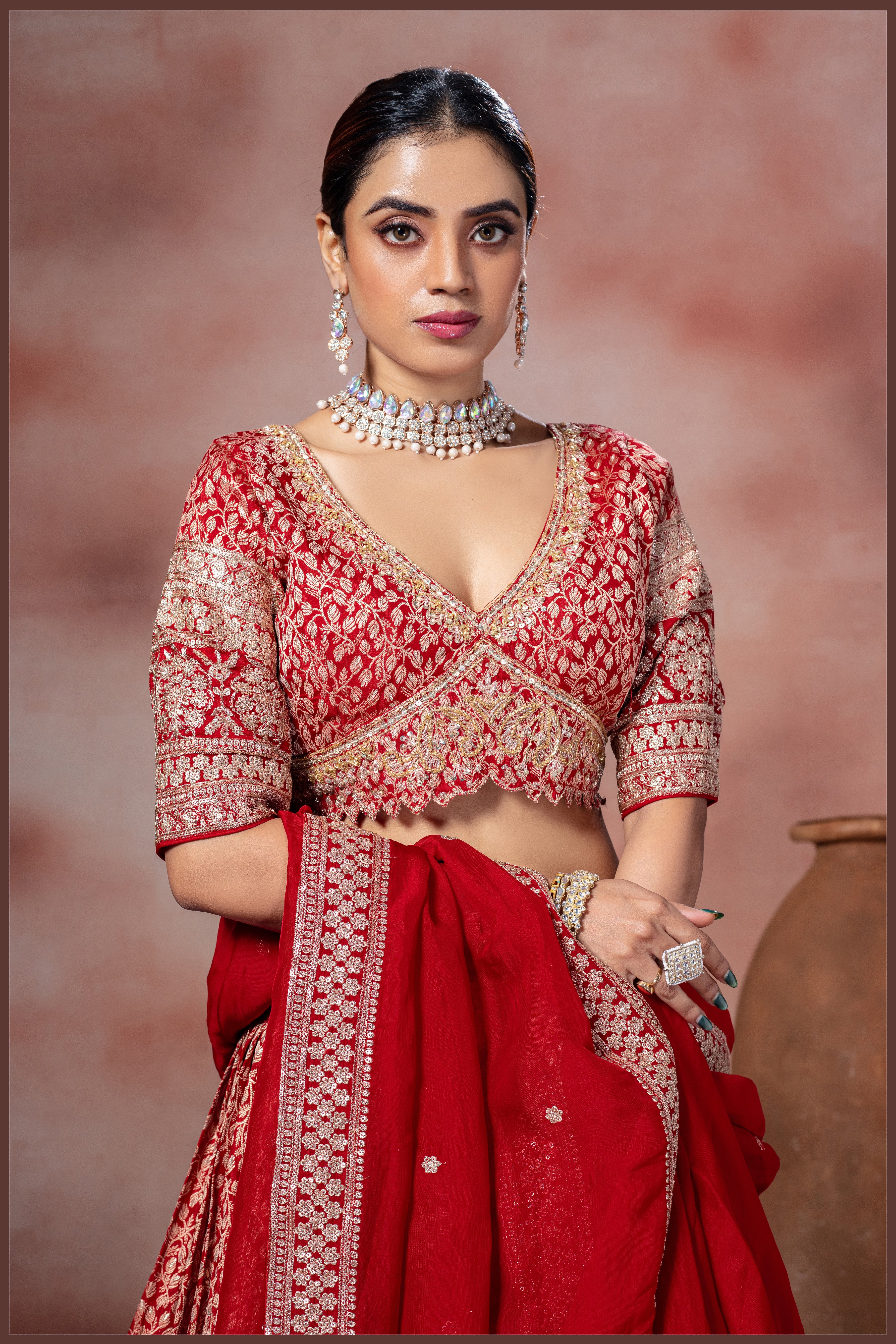 Royal Lattice Lehenga (7030 GA-39)