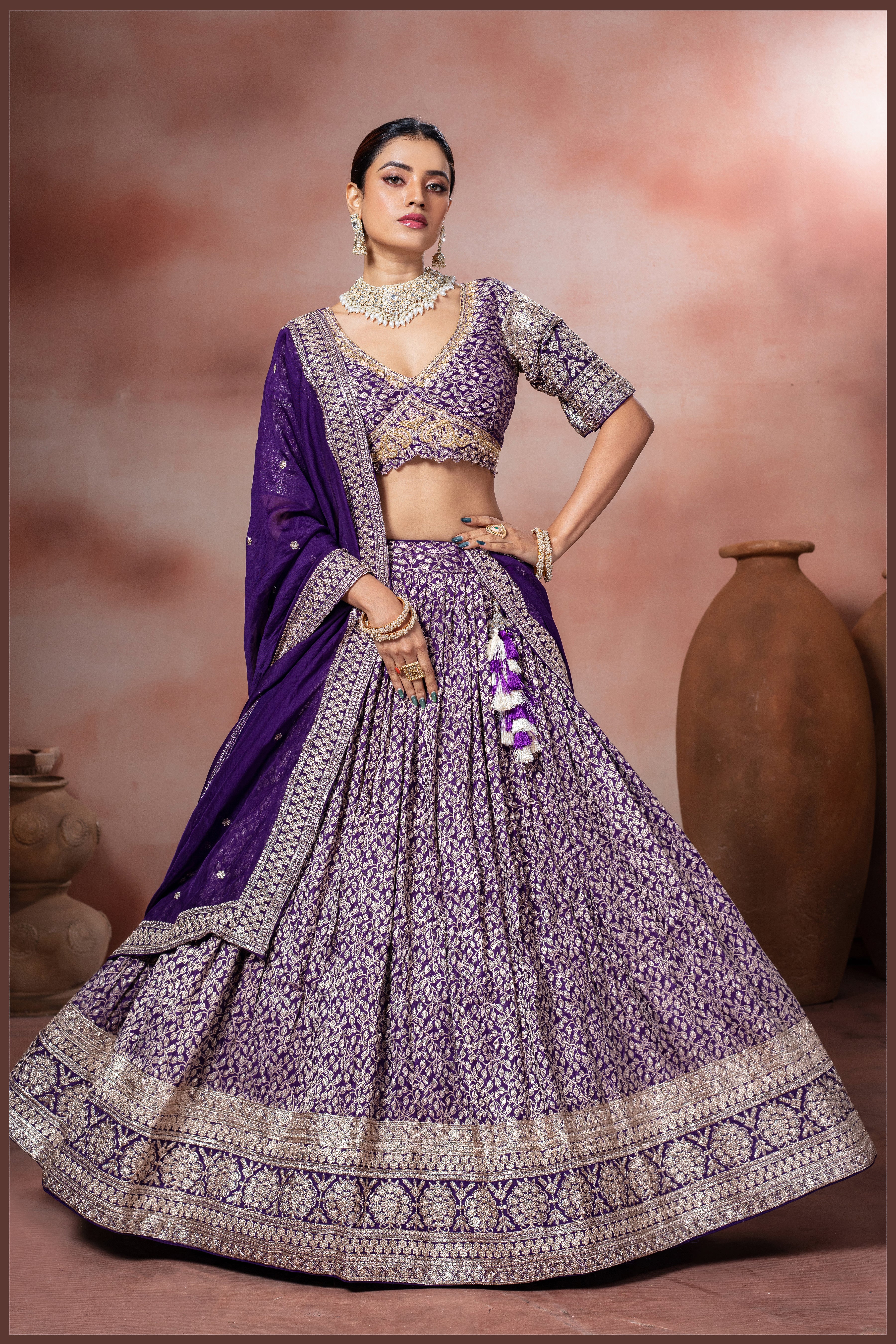 Royal Lattice Lehenga (7030 GA-39) Main image